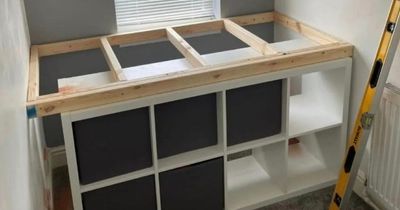 Money savvy mum turns £55 IKEA unit into bunk bed with 'lots of storage' for child