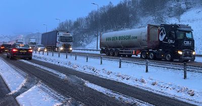 Snow chaos 'made worse by drivers using hard shoulder and closed lanes and overtaking'