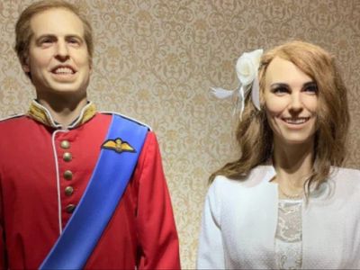 ‘Creepy’ wax models of Prince William and Kate Middleton at Polish museum are freaking out Krakow tourists