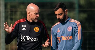 Man Utd boss Erik ten Hag holds talks with Bruno Fernandes about on-pitch behaviour