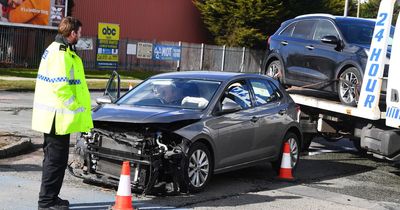 Roads reopen near Liverpool Airport after two car smash