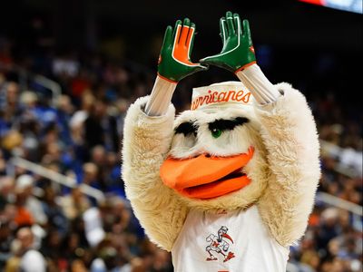 An overjoyed Miami fan had a priceless reaction to making a half-court shot at ACC tournament