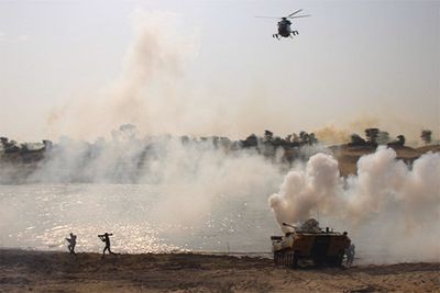 Indian Army's Desert Corps conduct tactical floatation to validate operational parameters