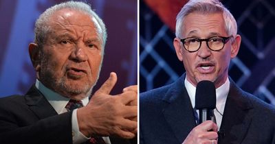 Lord Sugar wades into Gary Lineker BBC row as he's embroiled in heated spat with Piers Morgan