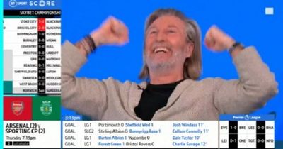 Robbie Savage's brilliant reaction as son Charlie scores for Forest Green on loan from Manchester United