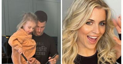 Gemma Atkinson uses one word to sum up fiance Gorka as he returns home to his family
