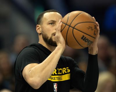 Steph Curry heaves shot from the tunnel, drills ball boy in the face