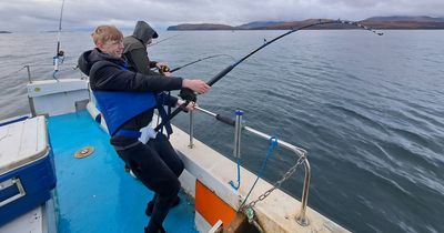 Scots teen reels in two fish three times his weight on first skate fishing trip