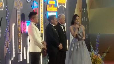 Watch as celebrities arrive at the Asian Film Awards red carpet
