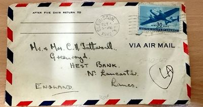 Letter from America arrives in UK 80 years after it was sent