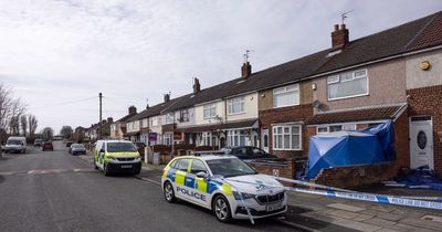 Police cordon and forensics tent after man is stabbed in Liverpool