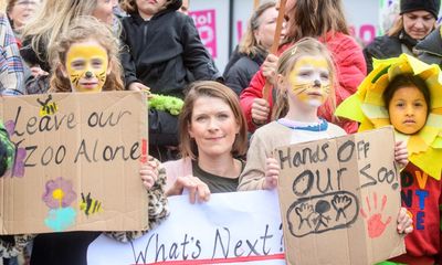 ‘It’s an act of greed’: hundreds protest over Bristol zoo closure