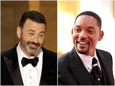 Jimmy Kimmel questions Oscars crowd’s response to Will Smith slap during opening monologue