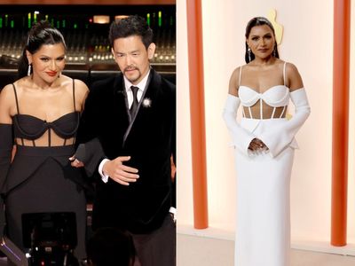 Mindy Kaling sparks confusion after changing into black version of white Oscars dress: ‘Why?’