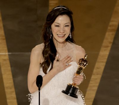 Michelle Yeoh is the first Asian woman to win best actress Oscar