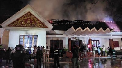 Fire damages part of Cambodian king's residence near temple