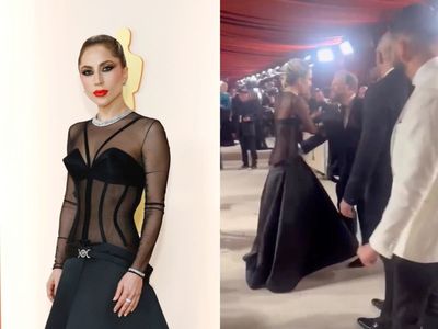 Lady Gaga branded ‘hero’ after coming to photographer’s rescue on Oscars red carpet