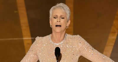 Flabbergasted Jamie Lee Curtis caught mouthing 'shut up' after Oscars announcement
