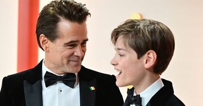 Colin Farrell and his rarely-seen son Henry, 13, wear matching suits to Oscars ceremony
