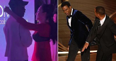 Chris Rock breaks cover at Oscars viewing party a year on from Will Smith slap
