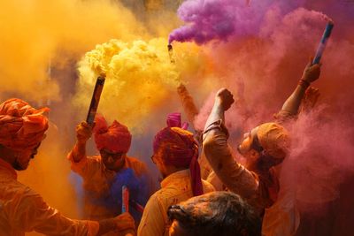 Pictures of the week: Dogs in the snow, International Women’s Day and Holi festival of colours