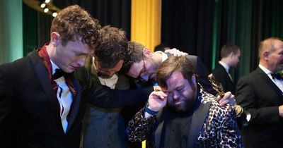 Tears flow as Oscars audience sings happy birthday to Irish winner