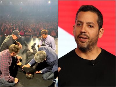 David Blaine dislocates shoulder on stage in Vegas show after jumping from nine-storey scaffolding