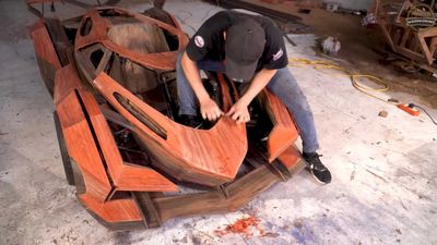 Watch Dad Build Wooden Electric Lamborghini For His Son