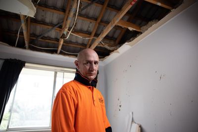 ‘I was in tears’: collapsed ceiling in family home a sign of dire state of NSW public housing