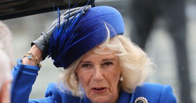 Queen Camilla and Princess Kate forced to hold onto hats as they arrive at Commonwealth Day
