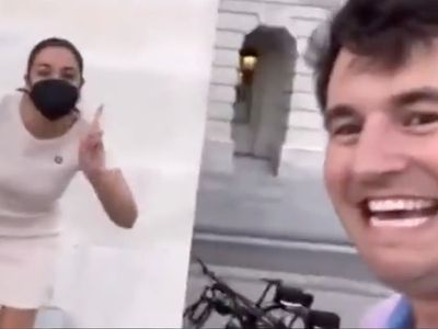 Right-wing troll who sexually harassed AOC on steps of US Capitol sues her for blocking him on Twitter