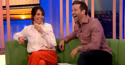 The One Show's Alex Jones gets the giggles as she calls Gethin Jones Ironman