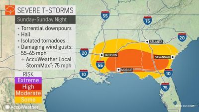 Thunderstorms, Big Cooldown On Tap For The Southeast