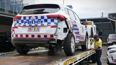 Teens charged after police cars rammed by stolen vehicles in Townsville