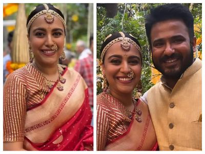 Swara Bhasker dresses up as a Telugu bride as she enjoys a carnatic musical evening with Fahad Ahmad - See photos