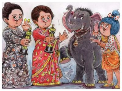 A popular Indian dairy brand pays a tribute to The Elephant Whisperer's win at the Oscars; Guneet Monga REACTS - See photo
