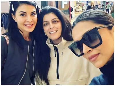 Deepika Padukone reunites with her 'Race 2' co-star Jacqueline Fernandez at LA Airport after Oscars - Pic Inside
