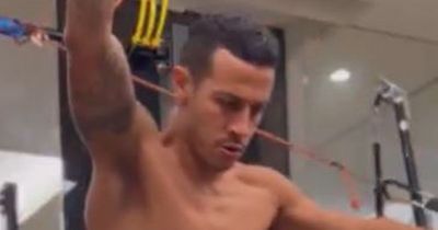 Thiago Alcantara posts update as midfielder steps up injury rehab ahead of Liverpool return