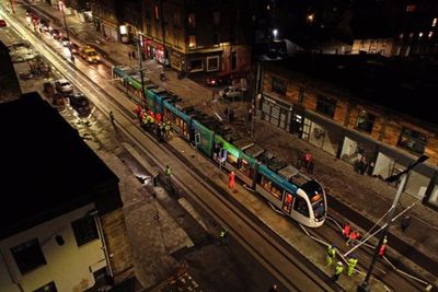 Trams return to Leith Walk after 67 years with testing ahead of launch