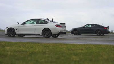 Modified BMW 4 Series With Diesel Engine Drag Races New BMW M4