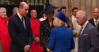 The reason Kate Middleton didn't curtsy to King Charles at event - despite royal rules