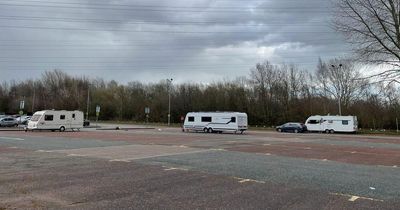 Travellers set up at busy Nottingham park and ride site near Clifton Bridge