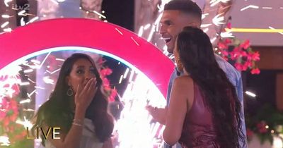 Love Island's Maya Jama scolds winners Kai and Sanam as they pull faces at mention of Olivia