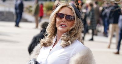 Carol Vorderman arrives at Cheltenham Festival 2023 in stunning hat and shawl