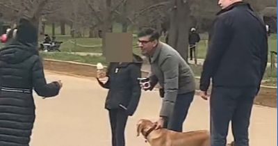 Rishi Sunak spoken to by police after breaking rules while walking dog in London park