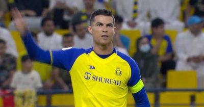 Cristiano Ronaldo punished at half-time after another display of fury in Saudi Arabia