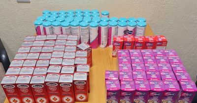 Gardai find huge amount of stolen Calpol and cough syrup inside car as arrest made