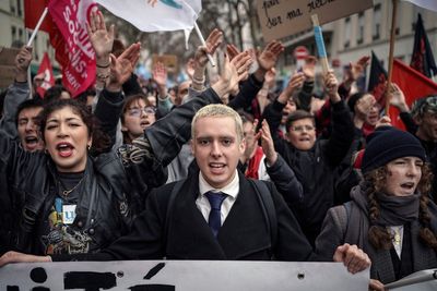 Political tensions, new protests over French pension bill