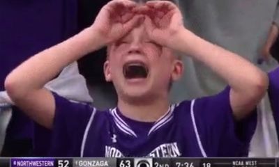 Crying Northwestern Kid appeared to be back at men’s March Madness and seeing him will make you feel old