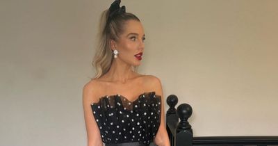 Helen Flanagan stuns in retro 'girly' glam as her former on-screen sister asks 'why am I like this?'